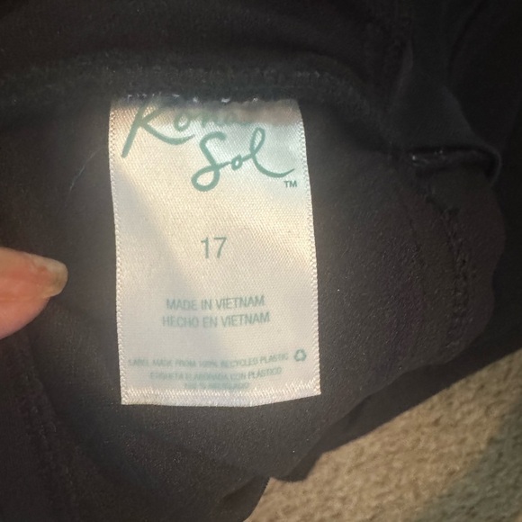 Kona Sol Black One Piece Swimsuit with Sleek Design - Picture 4 of 4